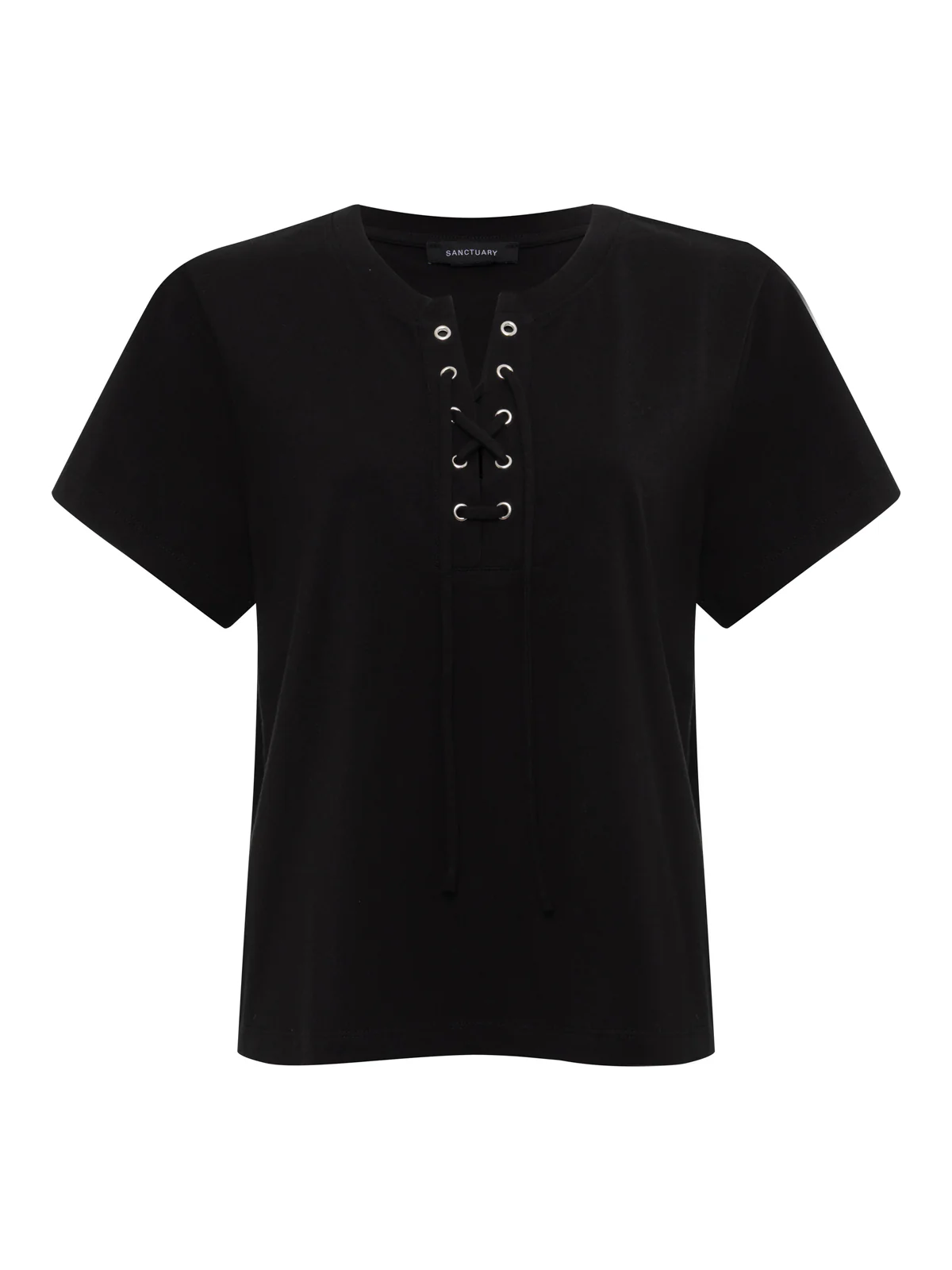 Lace Up Timeless Tee Black - Image 7